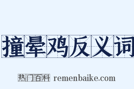 撞晕鸡反义词是什么意思的图片